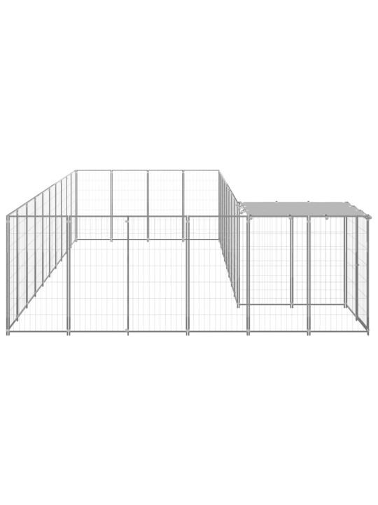 Voljeras šunims, sidabrinės spalvos, 13,31m², plienas