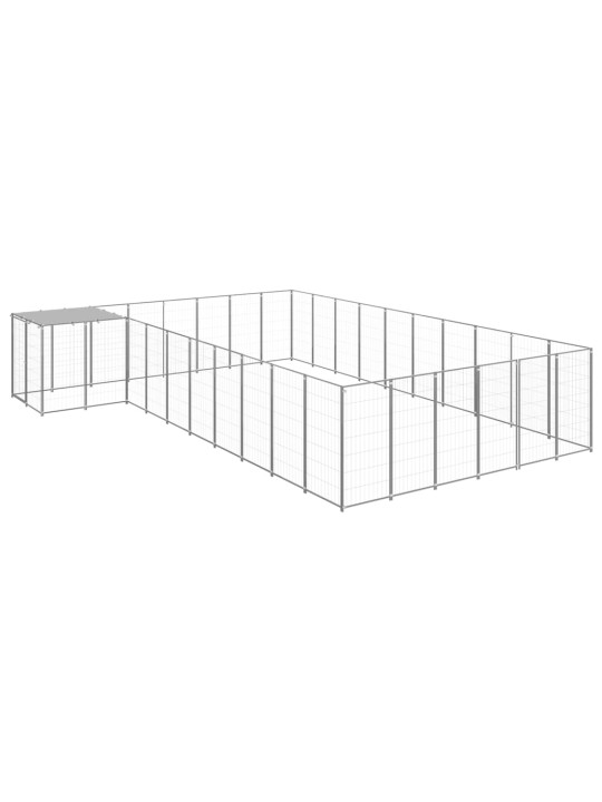 Voljeras šunims, sidabrinės spalvos, 19,36 m², plienas