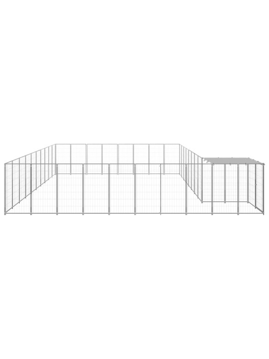 Voljeras šunims, sidabrinės spalvos, 25,41 m², plienas