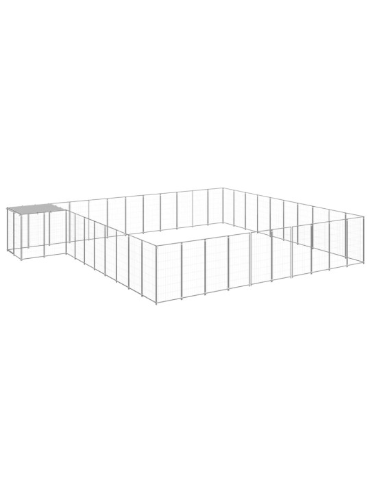 Voljeras šunims, sidabrinės spalvos, 31,46m², plienas