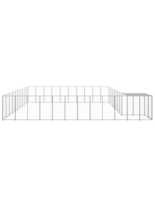 Voljeras šunims, sidabrinės spalvos, 31,46m², plienas