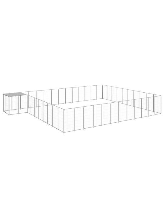 Voljeras šunims, sidabrinės spalvos, 37,51m², plienas