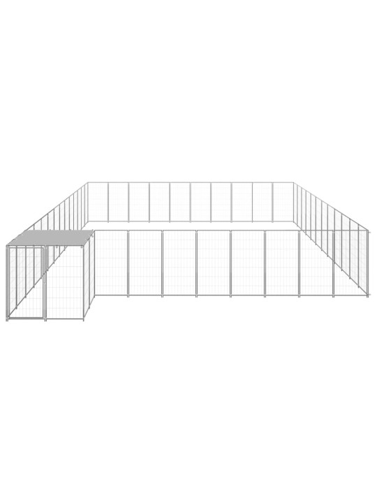 Voljeras šunims, sidabrinės spalvos, 37,51m², plienas