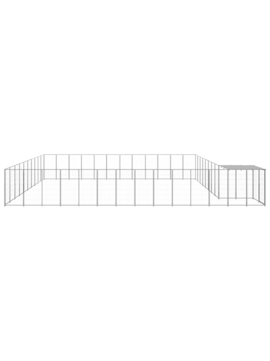 Voljeras šunims, sidabrinės spalvos, 37,51m², plienas