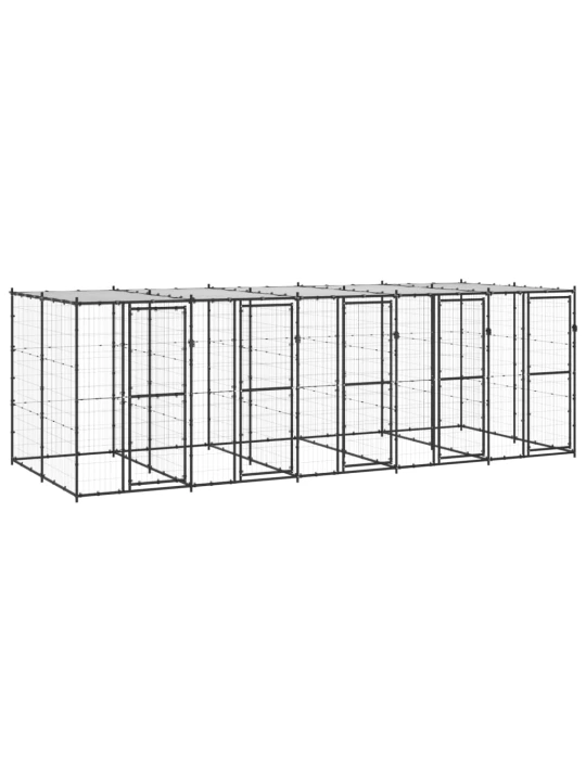 Lauko voljeras šunims su stogu, plienas, 12,1m²