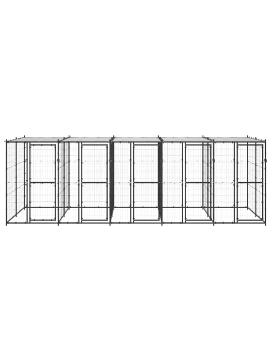 Lauko voljeras šunims su stogu, plienas, 12,1m²
