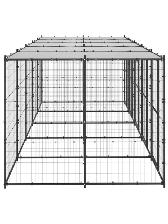 Lauko voljeras šunims su stogu, plienas, 12,1m²