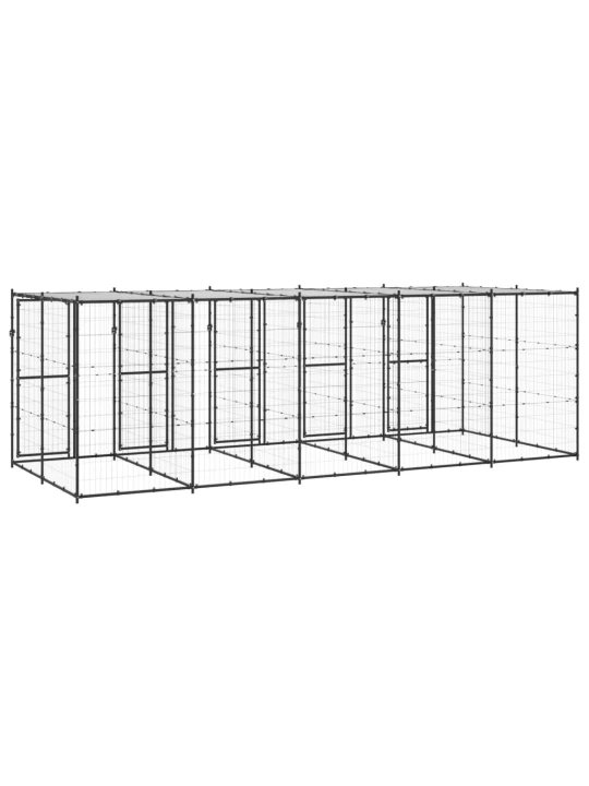 Lauko voljeras šunims su stogu, plienas, 12,1m²
