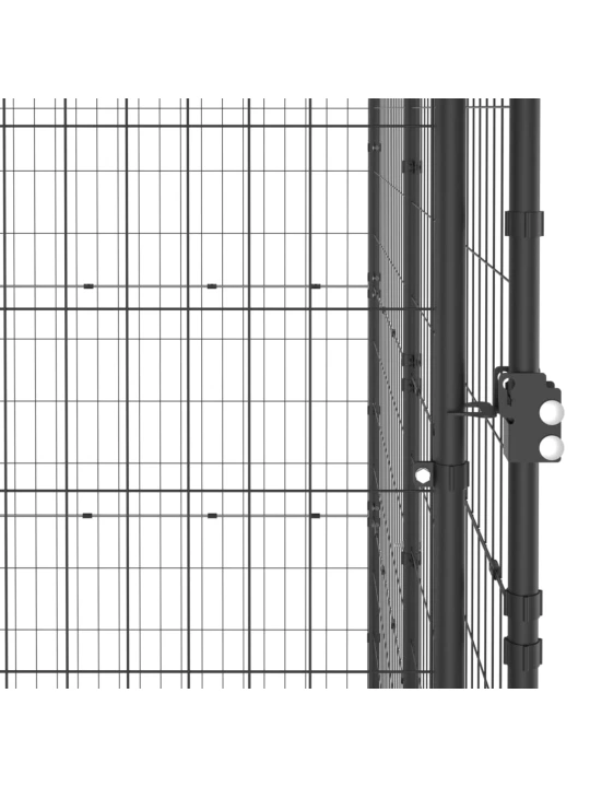 Lauko voljeras šunims su stogu, plienas, 12,1m²