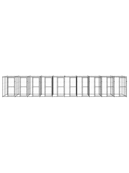 Lauko voljeras šunims su stogu, plienas, 24,2m²