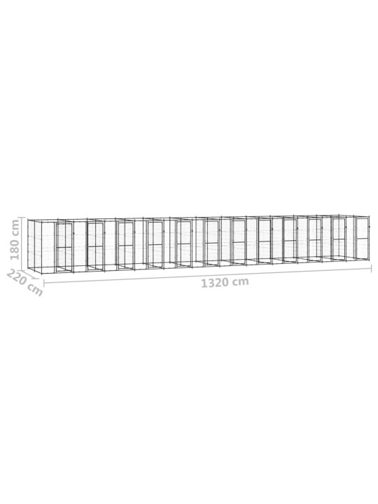 Lauko voljeras šunims, plienas, 29,04m²