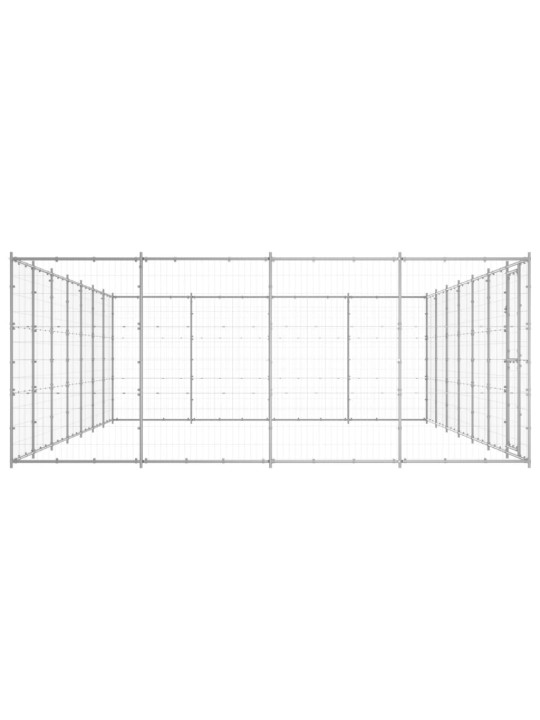 Lauko voljeras šunims, galvanizuotas plienas, 33,88m²