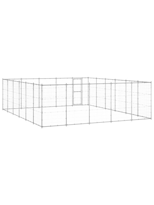 Lauko voljeras šunims, galvanizuotas plienas, 36,3m²