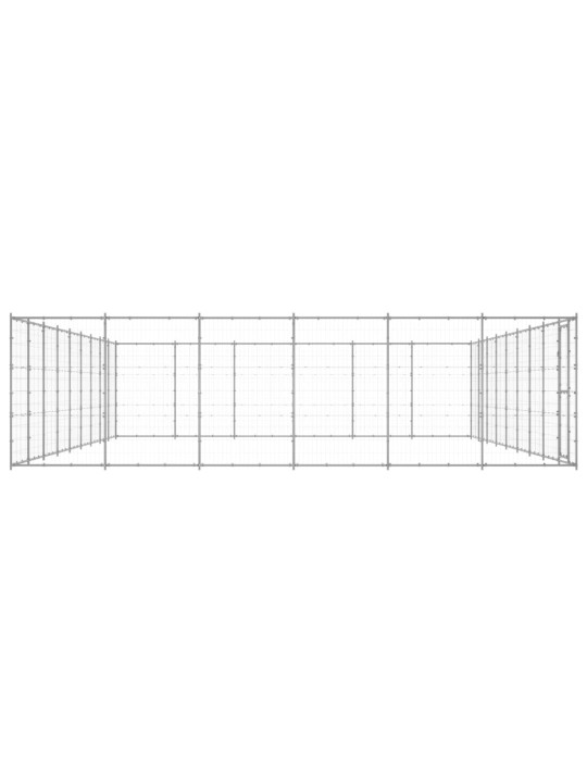 Lauko voljeras šunims, galvanizuotas plienas, 65,34m²