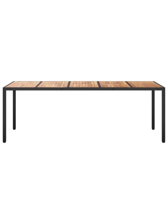 Sodo stalas, juodos spalvos, 250x100x75cm, poliratanas