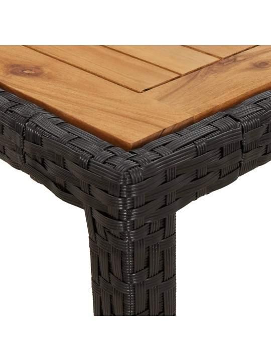 Sodo stalas, juodos spalvos, 250x100x75cm, poliratanas