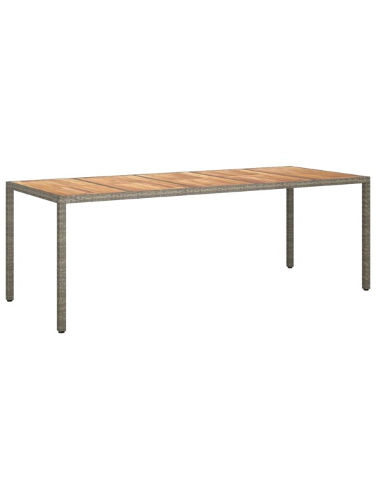 Sodo stalas, pilkos spalvos, 250x100x75cm, poliratanas