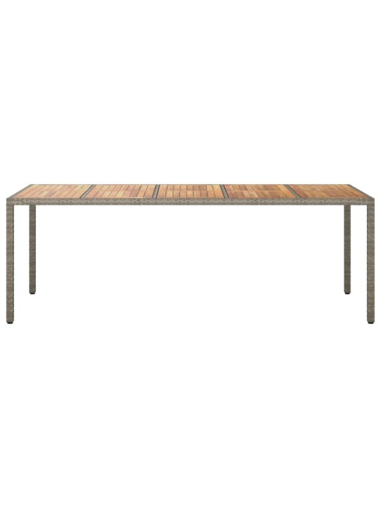 Sodo stalas, pilkos spalvos, 250x100x75cm, poliratanas