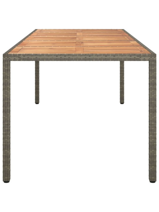 Sodo stalas, pilkos spalvos, 250x100x75cm, poliratanas
