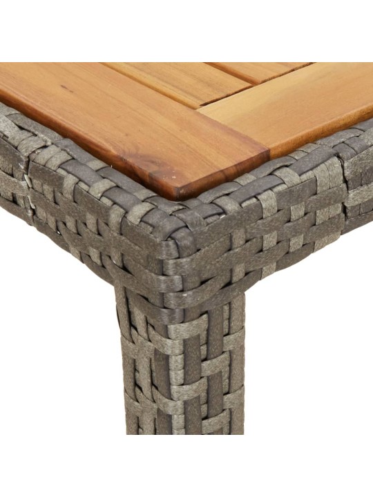 Sodo stalas, pilkos spalvos, 250x100x75cm, poliratanas