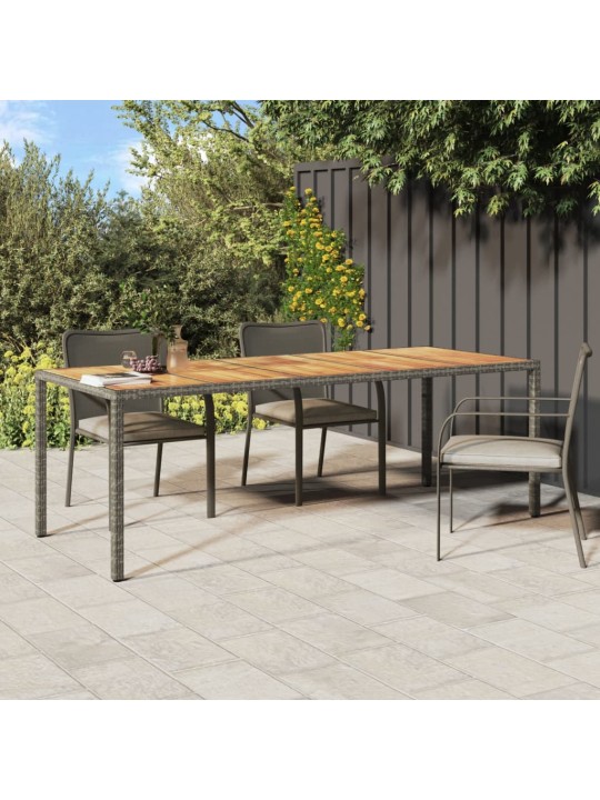 Sodo stalas, pilkos spalvos, 250x100x75cm, poliratanas