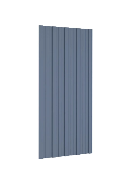 Stogo plokštės, 12vnt., pilkos, 100x45cm, galvanizuotas plienas