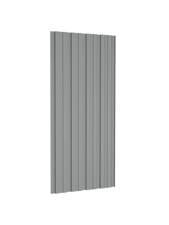 Stogo plokštės, 12vnt., pilkos, 100x45cm, galvanizuotas plienas