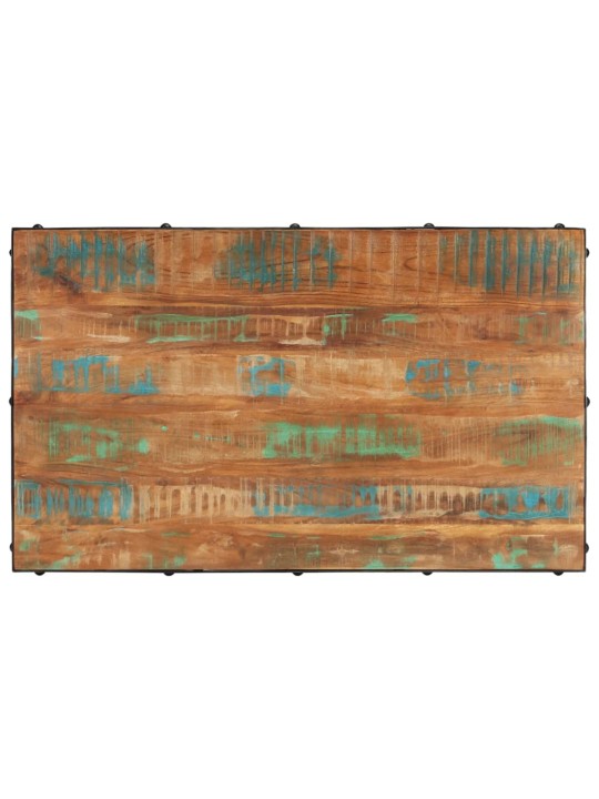 Kavos staliukas su ratukais, 100x60x26cm, perdirbta mediena