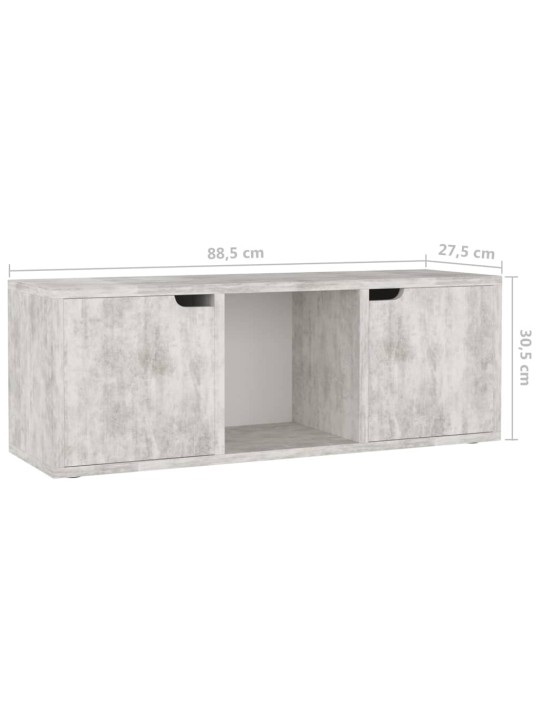 Televizoriaus spintelė, betono spalvos, 88,5x27,5x30,5cm, MDP