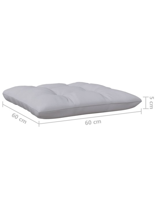 Kampinė sodo sofa su pilkomis pagalvėlėmis, pušies masyvas