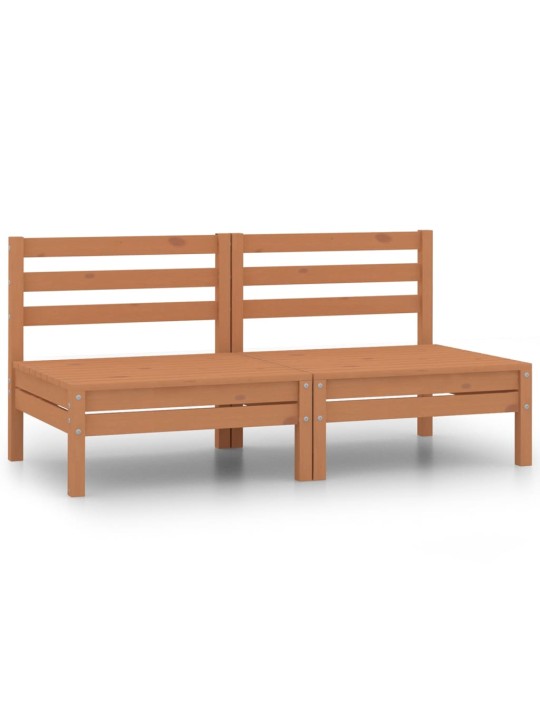 Dvivietė sodo sofa, medaus ruda, pušies masyvas (806590)