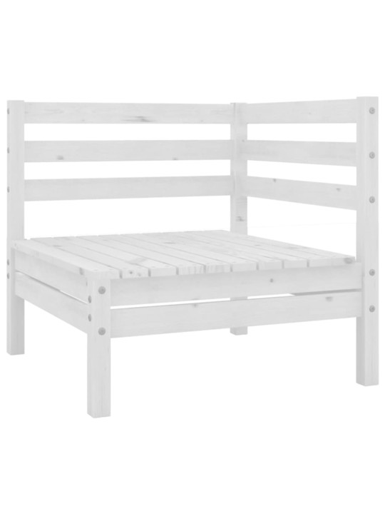Dvivietė sodo sofa, baltos spalvos, pušies medienos masyvas