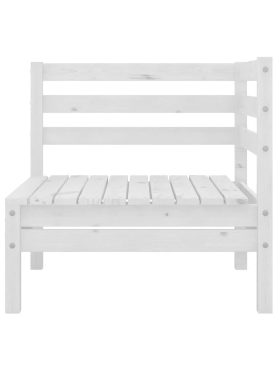 Dvivietė sodo sofa, baltos spalvos, pušies medienos masyvas