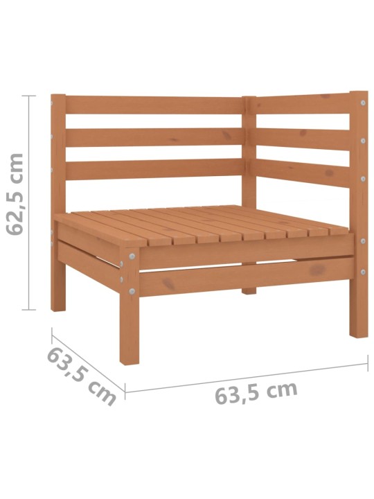 Dvivietė sodo sofa, medaus rudos spalvos, pušies masyvas