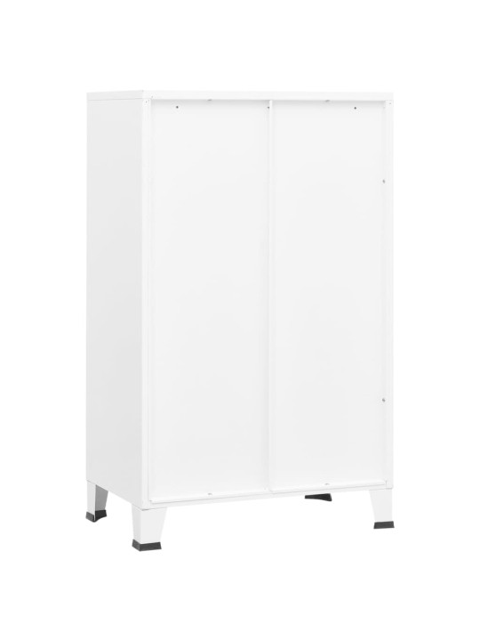 Sandėliavimo spintelė, balta, 70x40x115cm, metalas, pramoninė