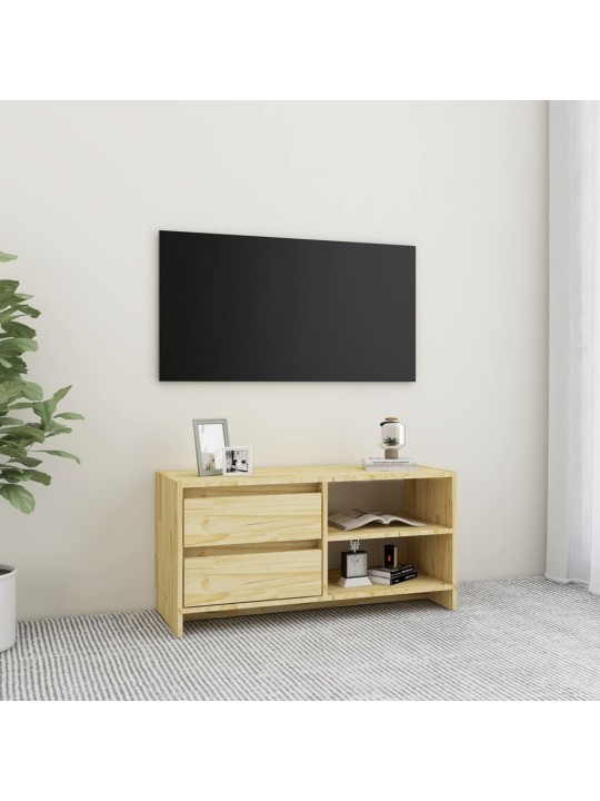 Televizoriaus spintelė, 80x31x39cm, pušies medienos masyvas