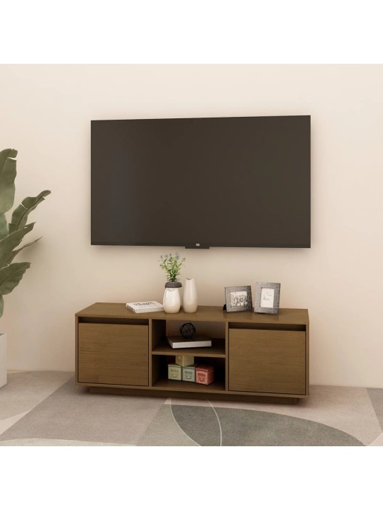 Televizoriaus spintelė, medaus ruda, 110x30x40cm, pušis