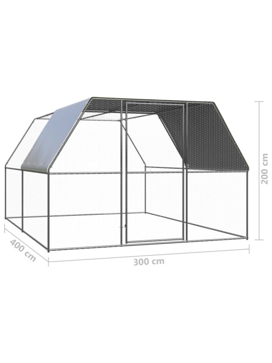 Lauko narvas viščiukams, 3x4x2m, galvanizuotas plienas
