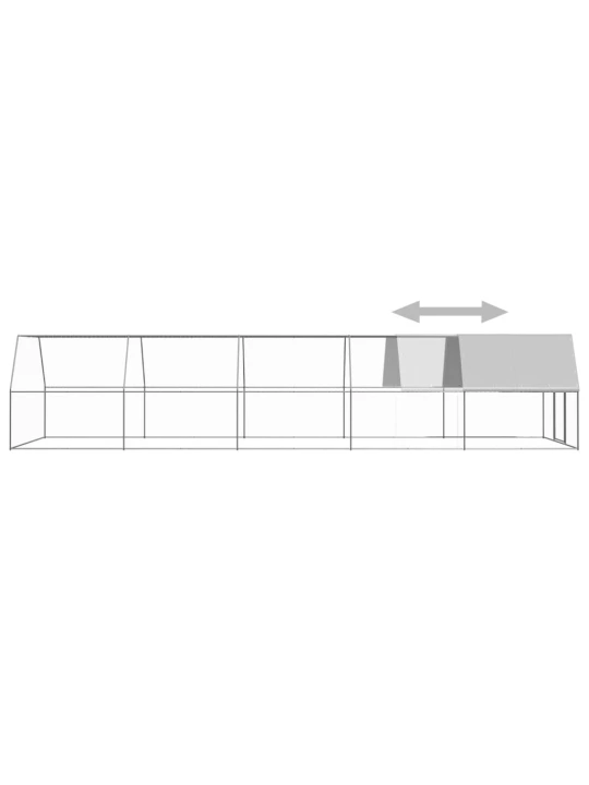 Lauko narvas viščiukams, 3x10x2m, galvanizuotas plienas