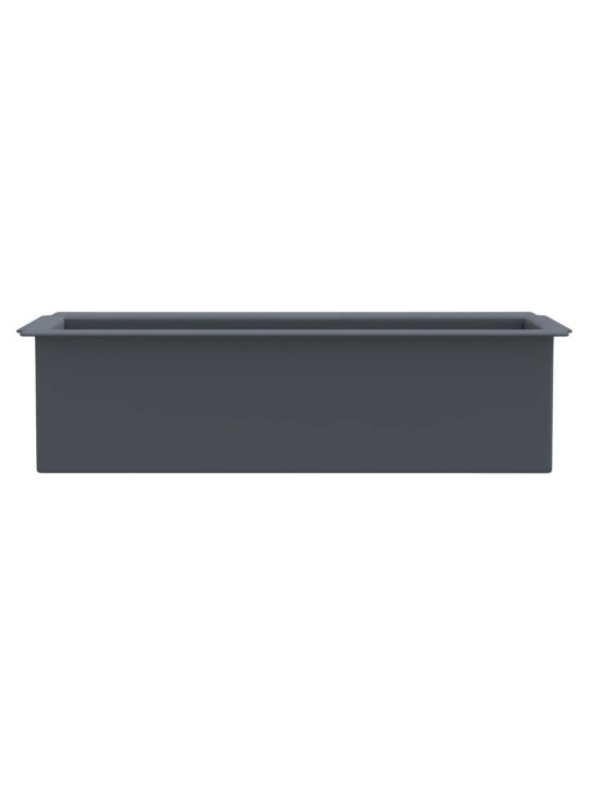 Gėlių loveliai Euro paletėms, 12vnt., pilki, 36x13,5x9,5cm, PP