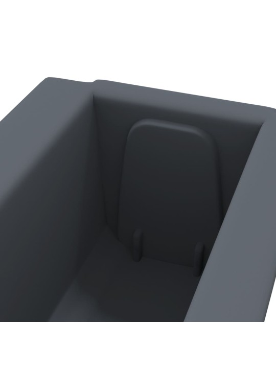 Gėlių loveliai Euro paletėms, 12vnt., pilki, 36x13,5x9,5cm, PP