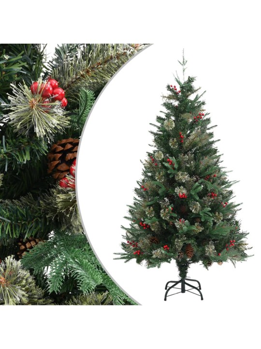 Kalėdų eglutė su pušies kankorėžiais, žalia, 150cm, PVC ir PE