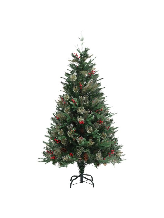 Kalėdų eglutė su pušies kankorėžiais, žalia, 150cm, PVC ir PE