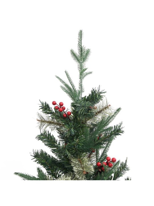 Kalėdų eglutė su pušies kankorėžiais, žalia, 150cm, PVC ir PE