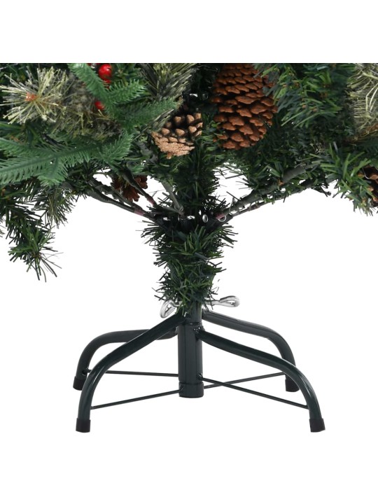 Kalėdų eglutė su pušies kankorėžiais, žalia, 150cm, PVC ir PE
