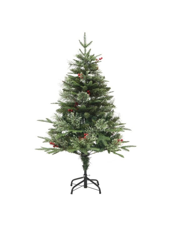 Kalėdų eglutė su pušies kankorėžiais, žalia, 150cm, PVC su PE