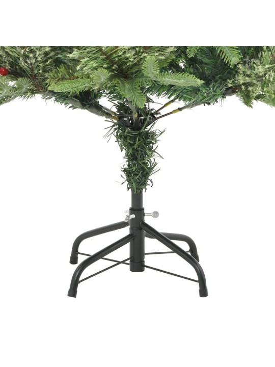 Kalėdų eglutė su pušies kankorėžiais, žalia, 150cm, PVC su PE