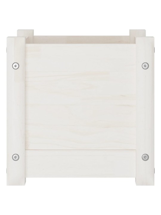 Sodo loveliai, 2vnt., balti, 31x31x31cm, pušies masyvas