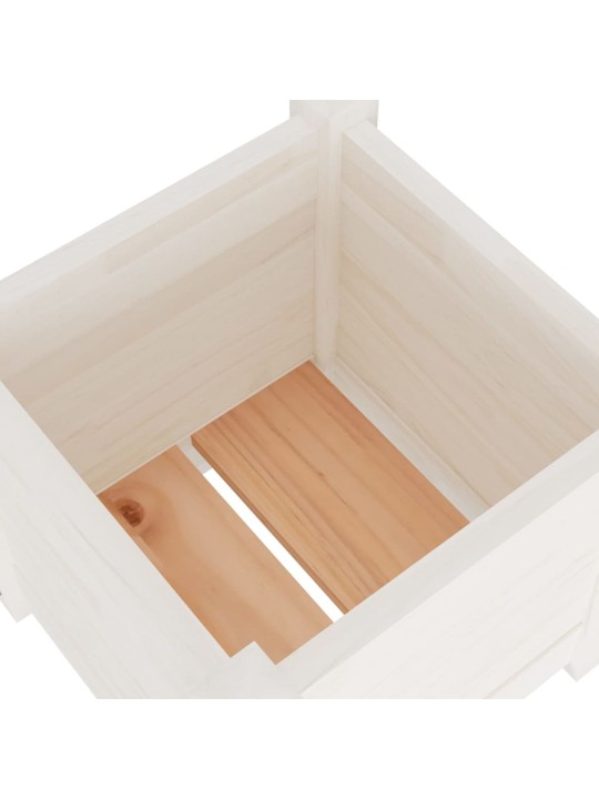 Sodo loveliai, 2vnt., balti, 31x31x31cm, pušies masyvas