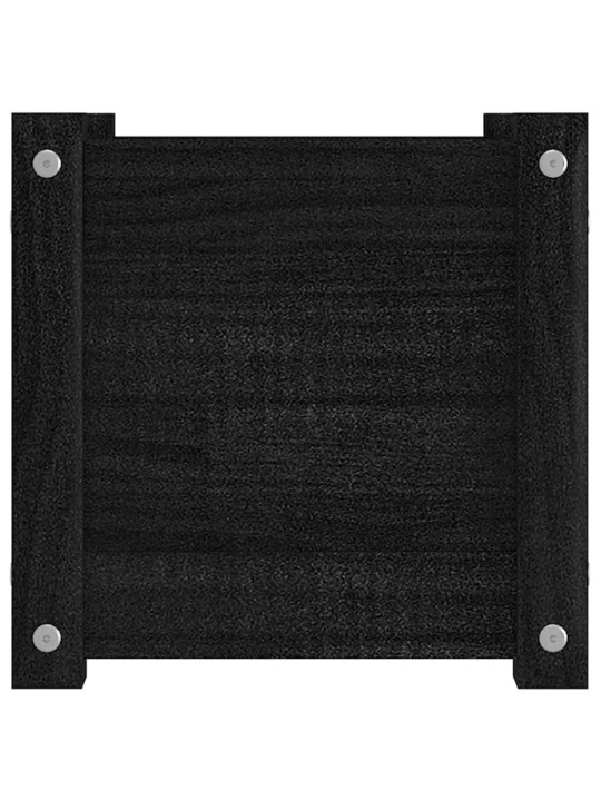 Sodo loveliai, 2vnt., juodi, 31x31x31cm, pušies masyvas